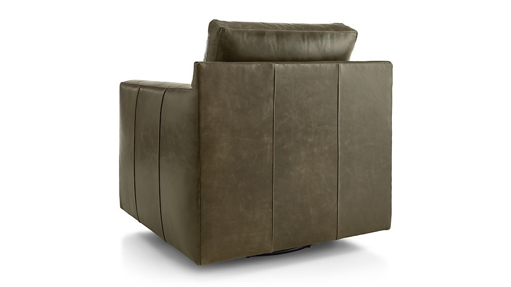 Barrett Leather Track Arm Swivel Chair - Image 3