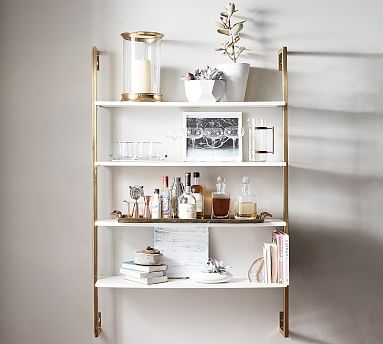 Olivia Wall Mounted Shelves, Brass - Image 0