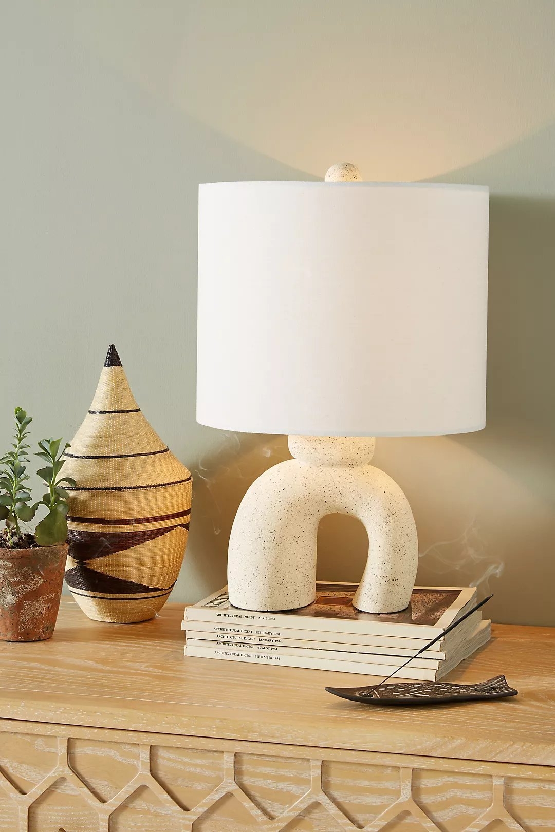 Mesa Ceramic Lamp Ensemble By Anthropologie in White Size S - Image 0
