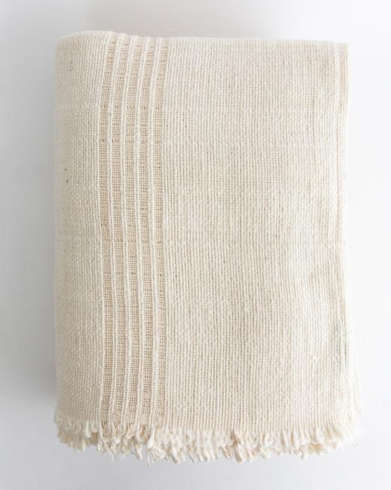 Natural Striped Blanket - Image 2