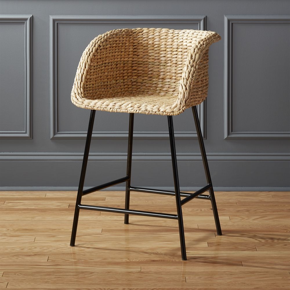 Silas Seagrass Counter Stool 24" - Image 0