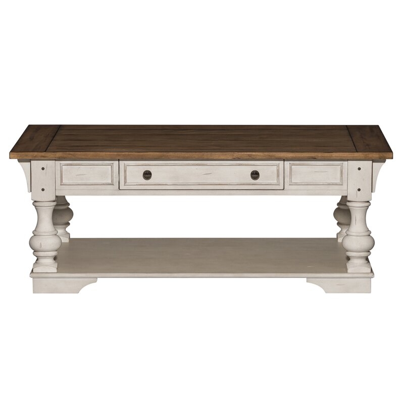 Belle Meade Wood Coffee Table with Storage- Restock June 6 - Image 3