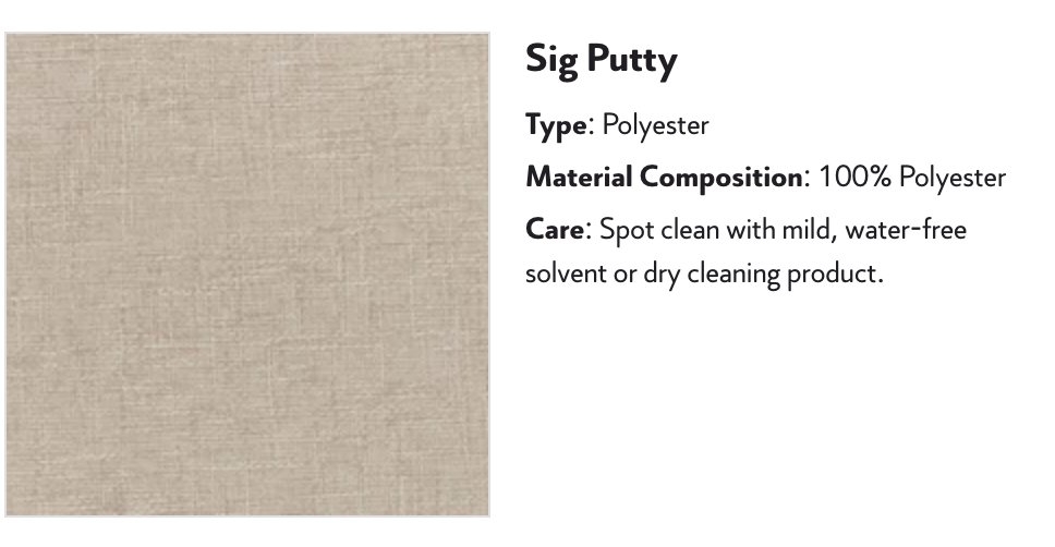 CR Laine Travis 176" Symmetrical Sectional Body Fabric: Sig Putty, Leg Color: Honey Pine - Image 1