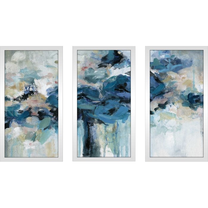 'Midnight Splash' Acrylic Painting Print Multi-Piece Image in Blue - Image 0