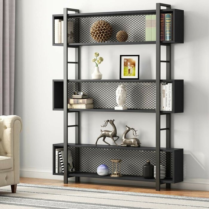 Theroux Vintage Industrial Etagere Bookcase - Image 1