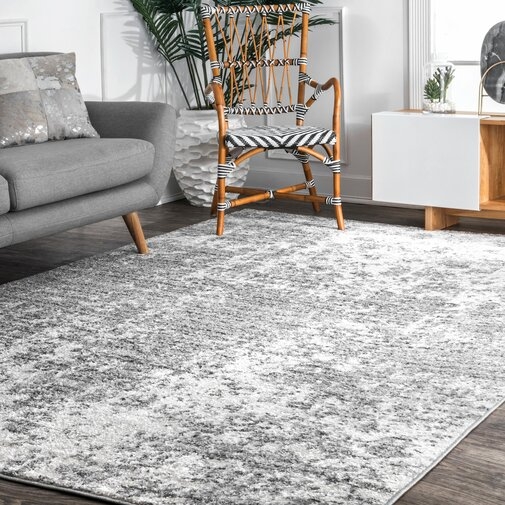 Bloom Cool Gray/Dark Gray/Ivory Area Rug - 8'10" x 12' - Image 1