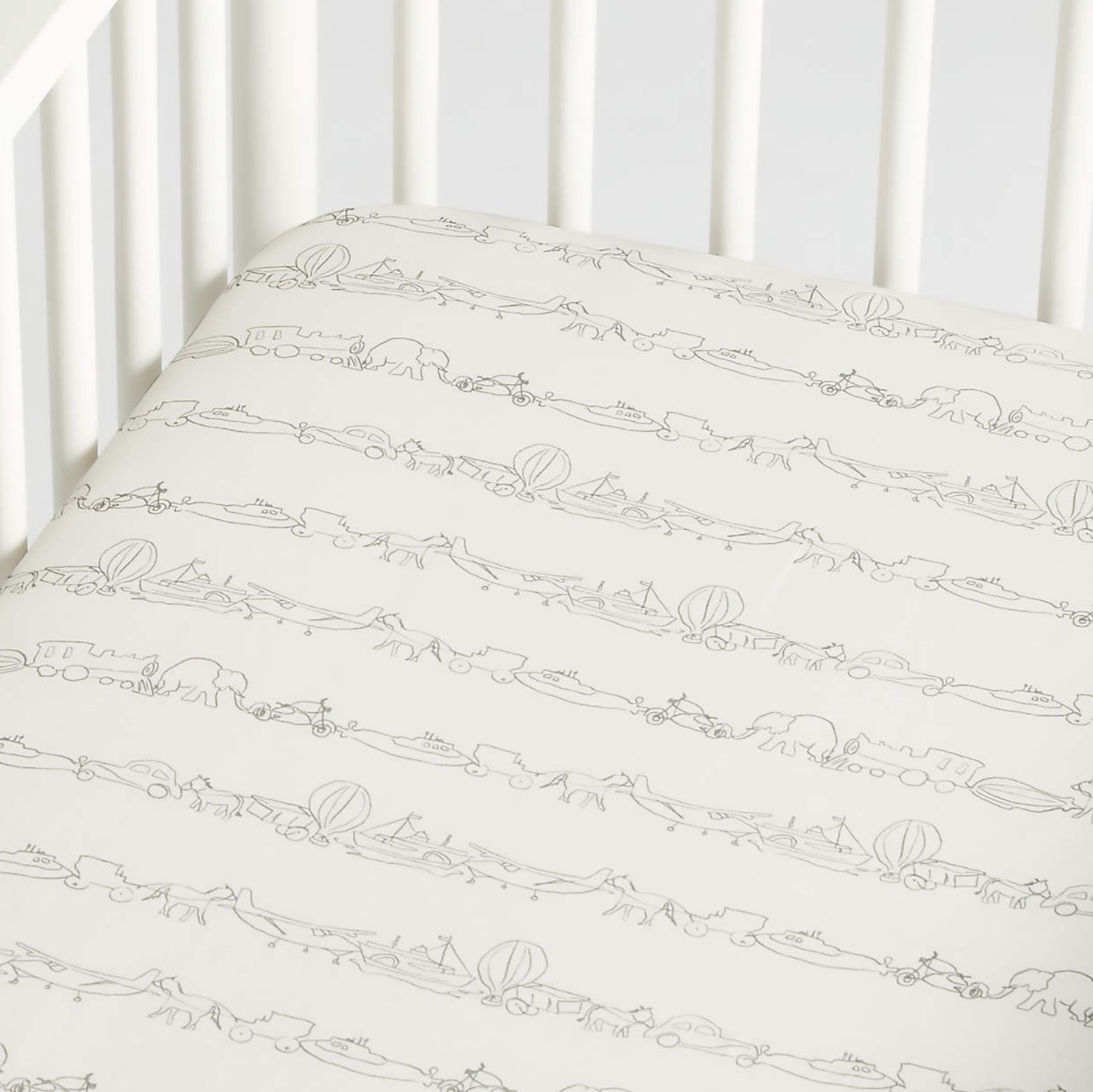 Let's Go Organic Cotton Baby Crib Fitted Sheet by Leanne Ford - Image 0