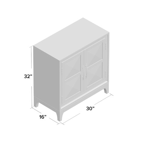 Murray Geometric Front 2 Door Accent Cabinet - Image 2
