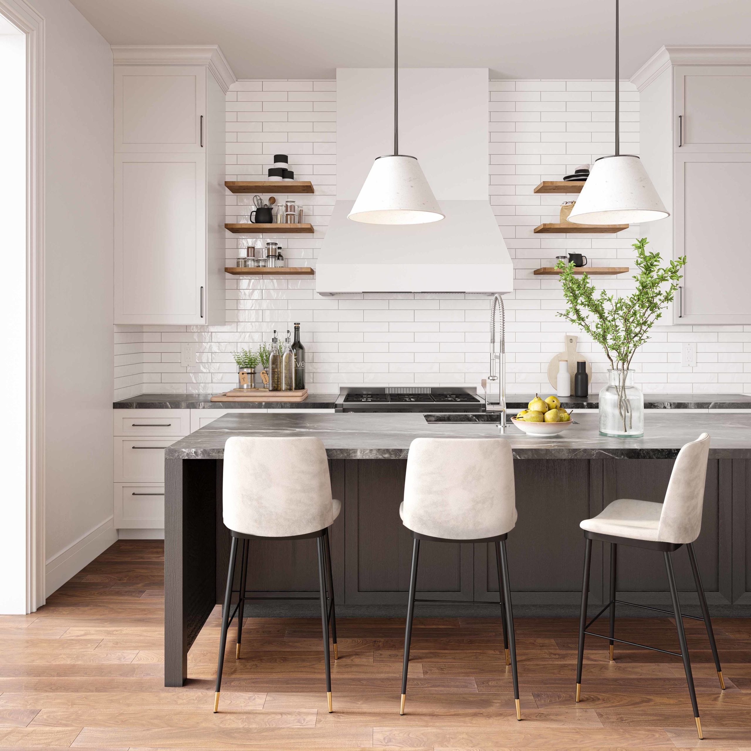 Iris Cream Velvet Counter Stool (Set of 2) - Image 2