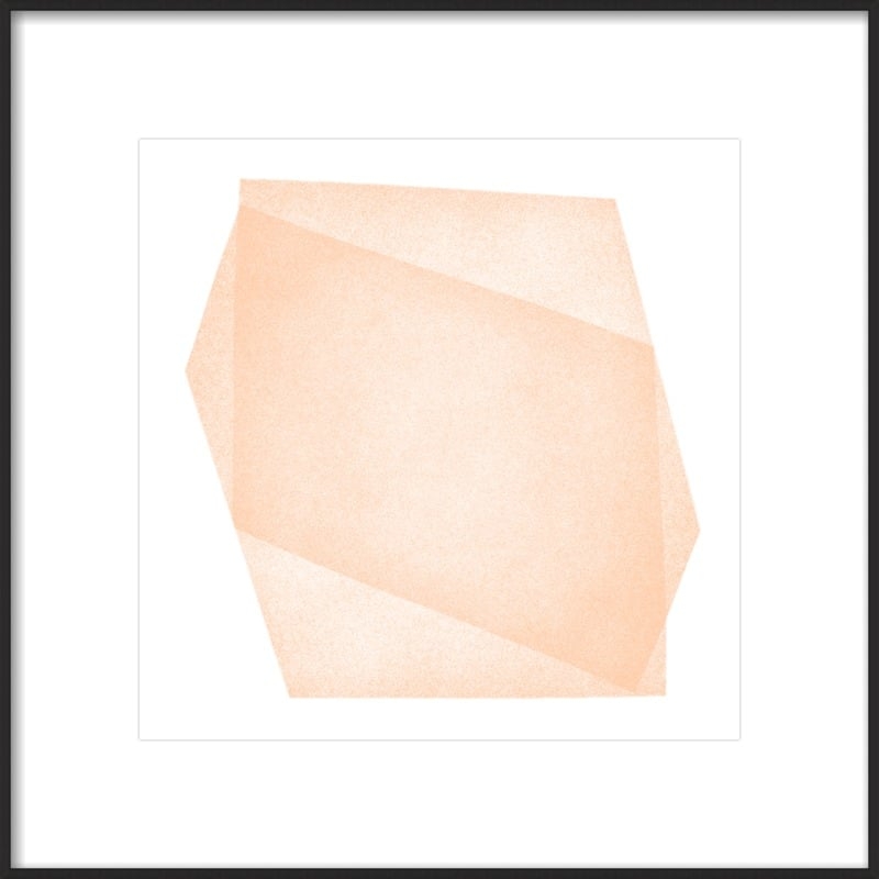 Pale Peach Structure: Soft Geometry, 20" x 20" - Image 0