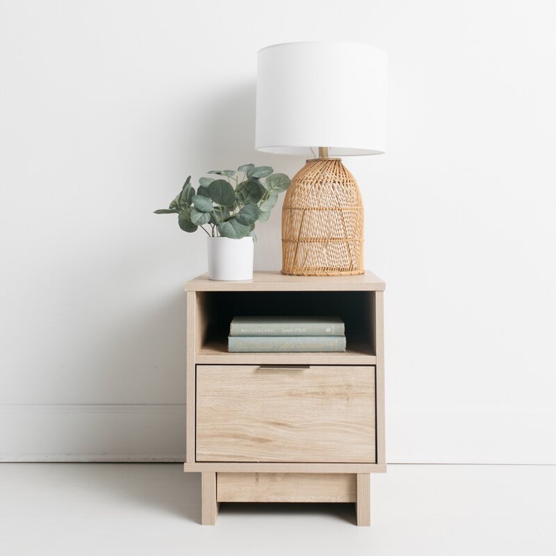 Toledo 1 - Drawer Nightstand in Natural Wood Tone - Image 0