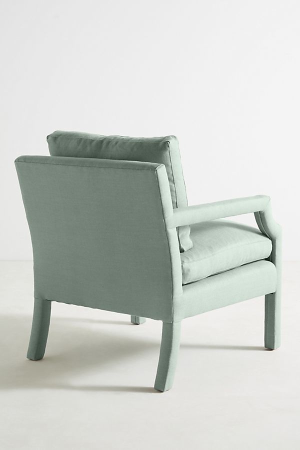 Belgian Linen Delaney Chair - Celadon - Image 3
