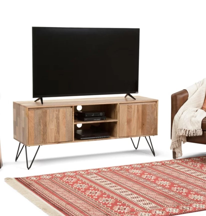 Claudia Solid Wood TV Stand for TVs up to 65" - Image 3