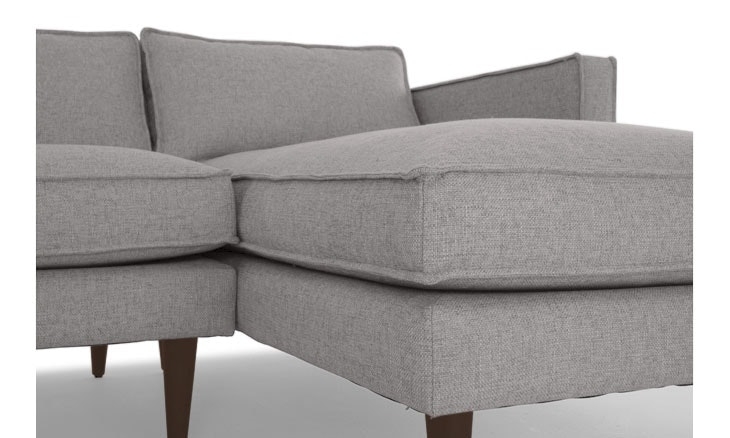 Serena Right-Facing Sectional - Taylor Felt Grey Fabric/Coffee Bean Legs - Image 4