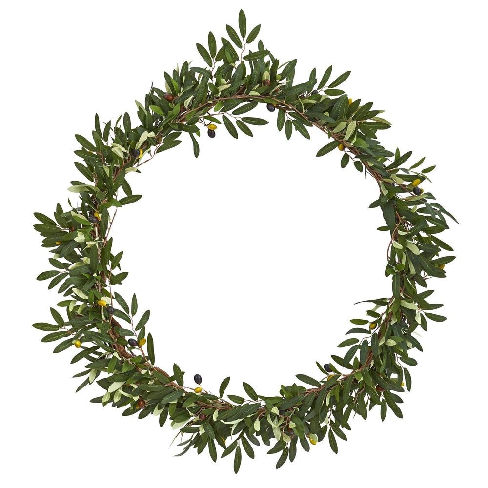 Faux Olive Wreath, 28" - Image 0