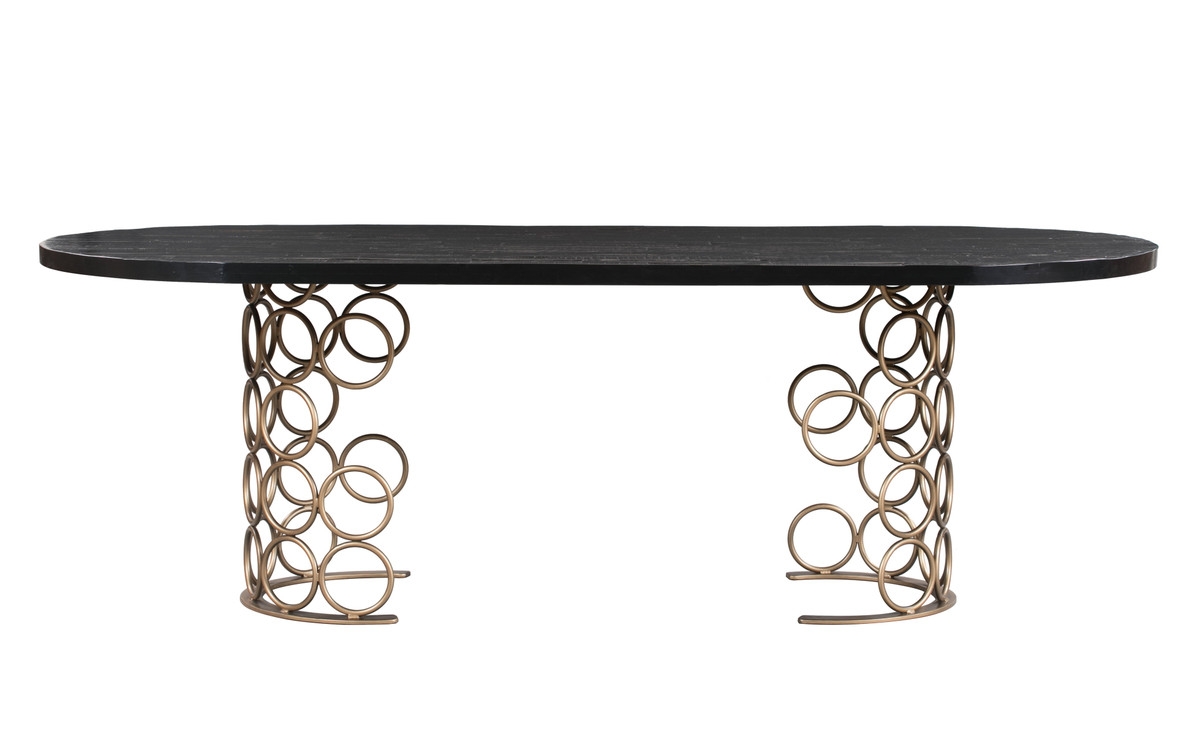 Harlow Brass Dining Table - Image 0