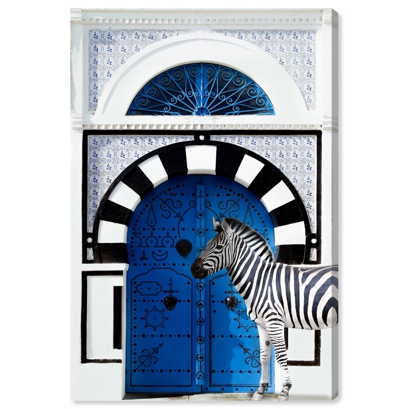 Animals 'Zebra Vibe' Zoo And Wild Animals By Oliver Gal Wall Art Print - Image 0