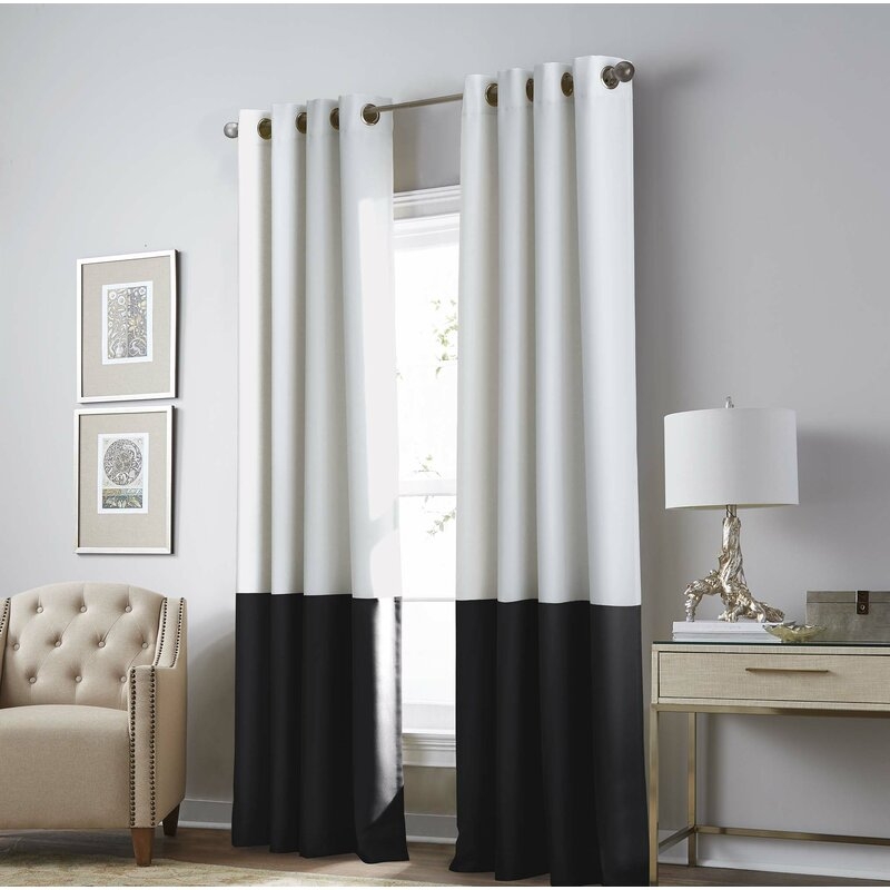 Linkwood Solid Blackout Thermal Single Curtain Panel - Image 0