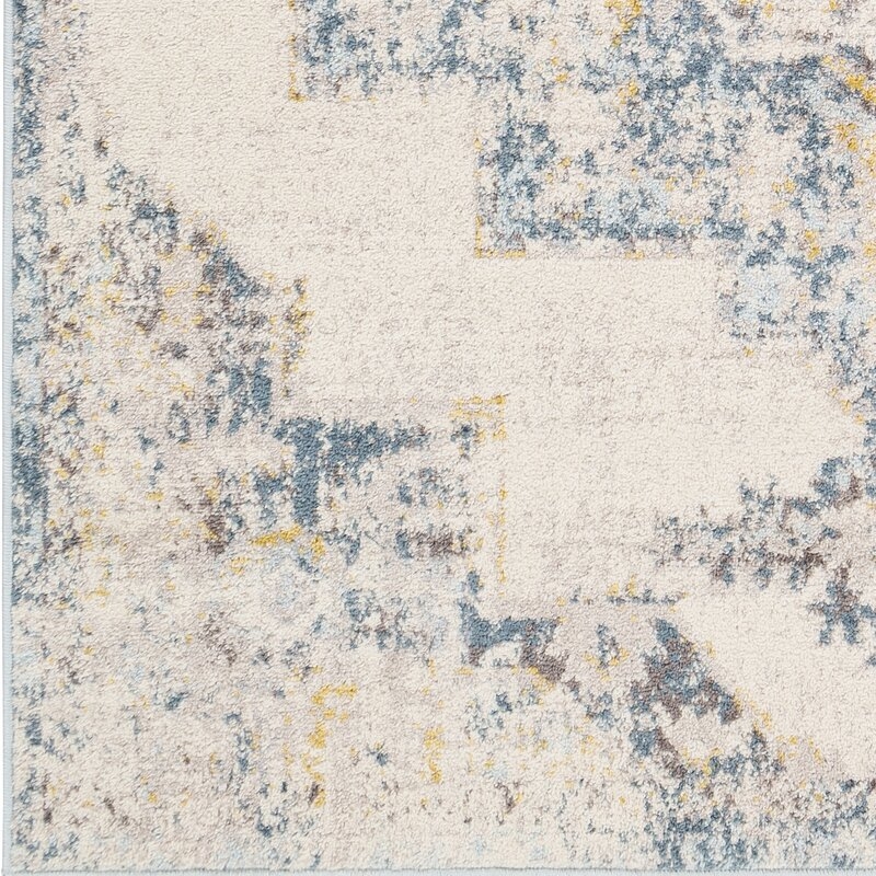 Walker Distressed Oriental Bright Yellow Area Rug - Image 5