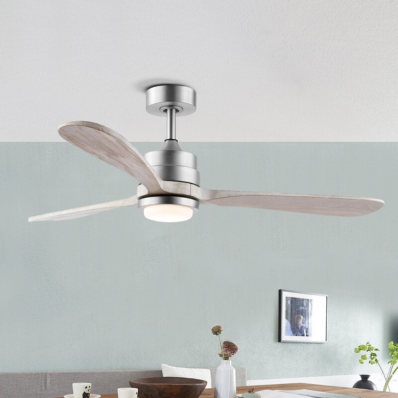 52'' Gatto 3 - Blade LED Propeller Ceiling Fan with Remote Control and Light Kit Included - Image 0