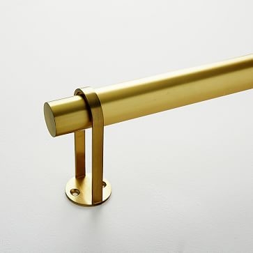 Simple Metal Rod, Antique Brass, 28"-48" - Image 2