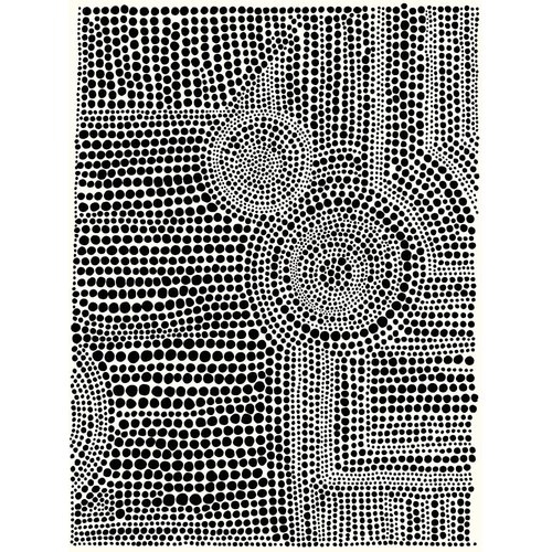 CLUSTERED DOTS A' GRAPHIC ART PRINT ON WRAPPED CANVAS - Image 0