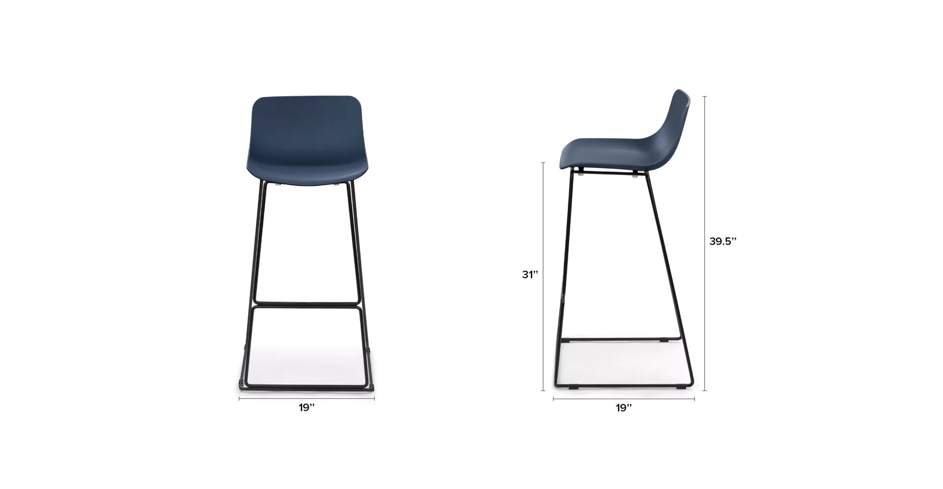 Anco Baya Blue Bar Stool - Image 12