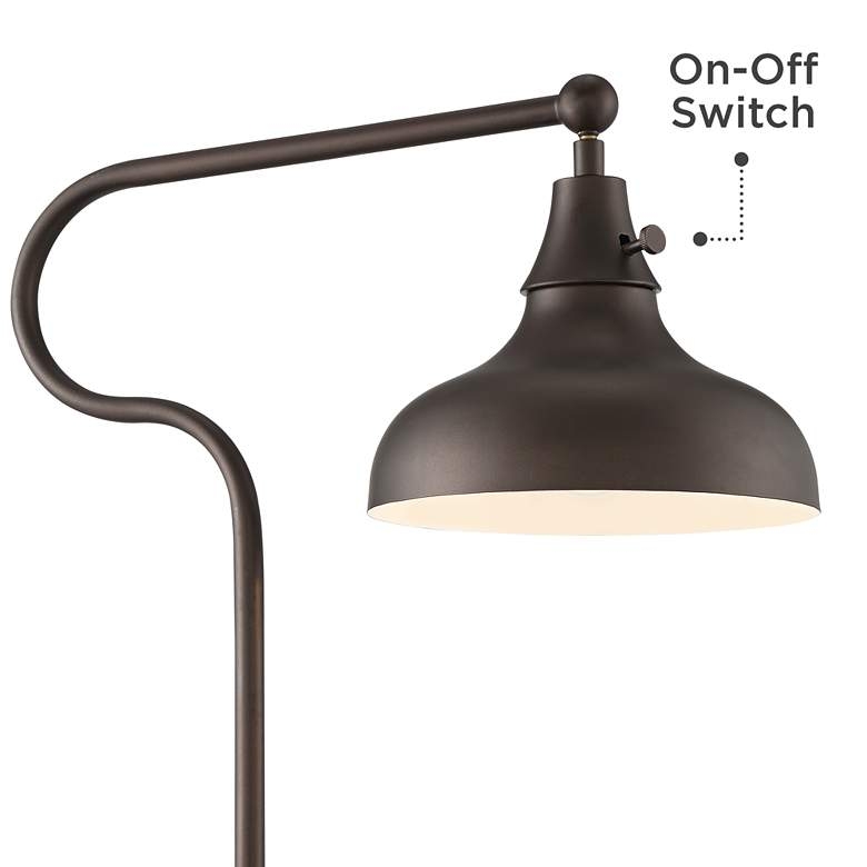 Franklin Iron Works Industrial Bronze Adjustable Downbridge Floor Lamp - Image 3