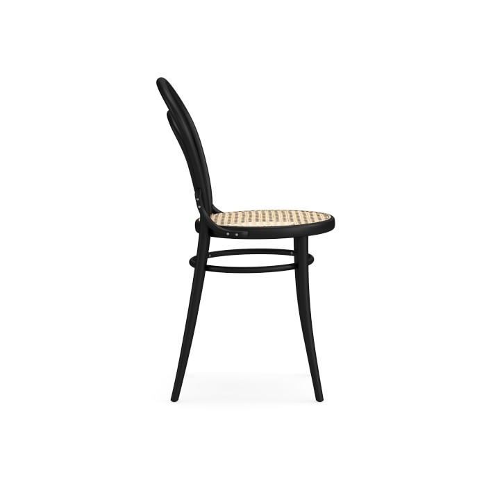Ton #14 Dining Side Chair w/ Natural Cane Seat, Black Grain - Image 2