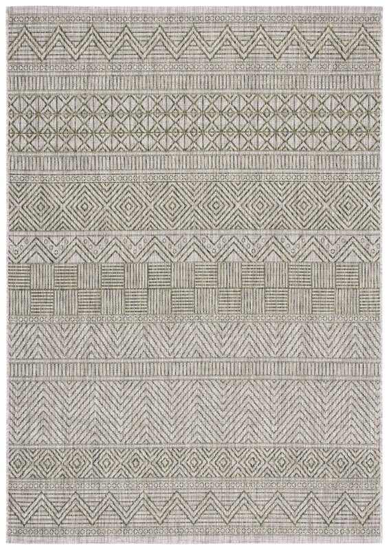 Courtyard Area Rug In Grey / Olive Green - Image 0