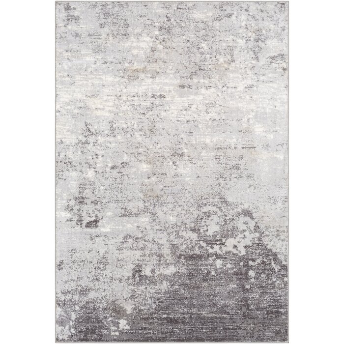 Rosson Abstract Silver/Gray/White Area Rug - Image 0