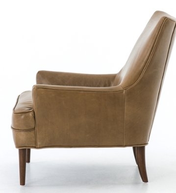 ILONA LEATHER CHAIR, TAUPE - Image 2