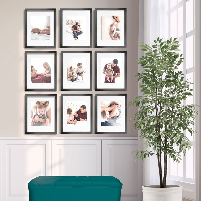 9 Piece Matted Gallery Wall Set Frame Set (Set of 9) - Image 1