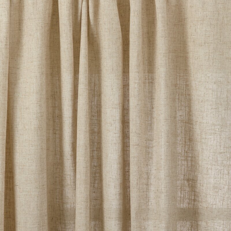Parthenia Solid Semi-Sheer Rod Pocket Single Curtain Panel - Image 2