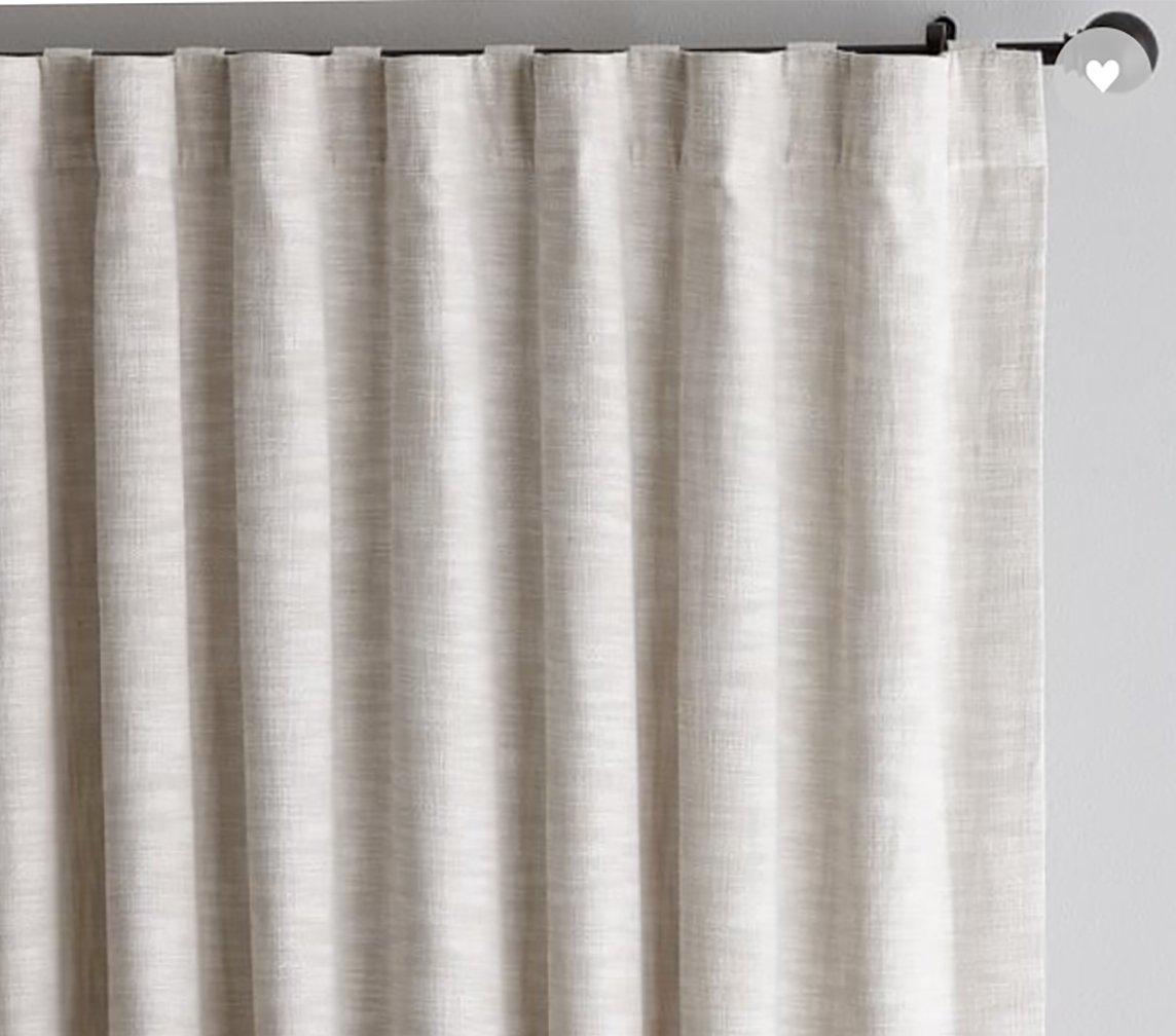 Seaton Textured Cotton Curtain, 50 x 84", Oatmeal - Image 0