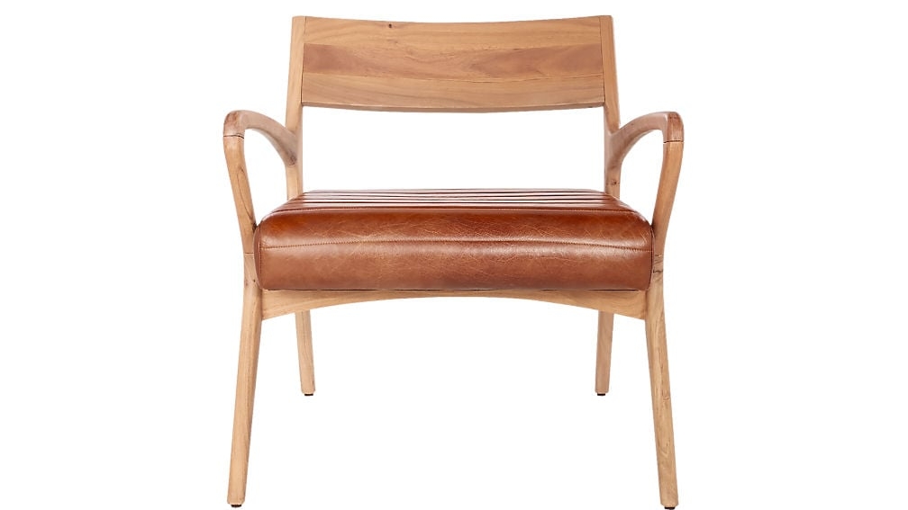 ALLEGRO WOOD AND LEATHER CHAIR - Image 0