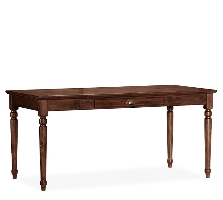 Printer's Large Writing Desk with Drawer, Tuscan Chestnut - Image 0