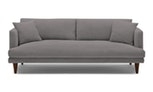Gray Lewis Mid Century Modern Sofa - Bentley Pewter - Coffee Bean - Cone Legs - Image 0