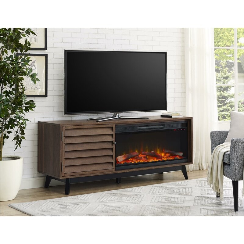 Dover TV Stand for TVs up to 70 inches with Fireplace Included - Image 0