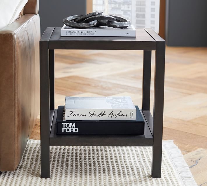 Isaac 20" Side Table, Rustic Black - Image 3