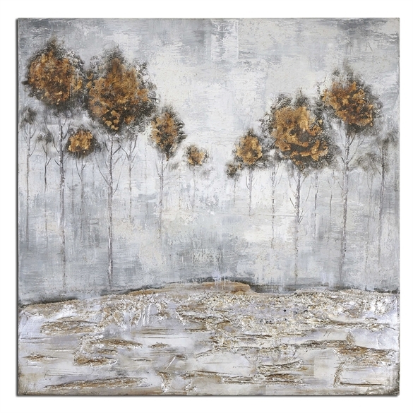 Iced Trees Hand Painted Canvas - Image 0