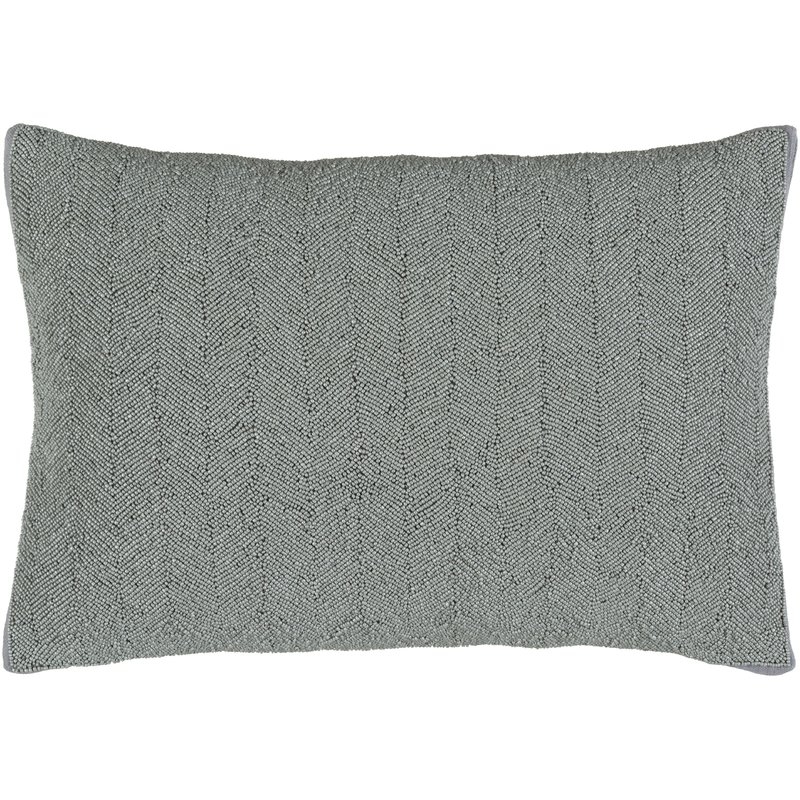 Bungalow Rose Goggins Cotton Lumbar Pillow in Gray - Image 2