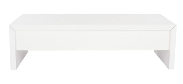 Kinsley Lift -Top Coffee Table - White/Chrome - Safavieh - Image 1