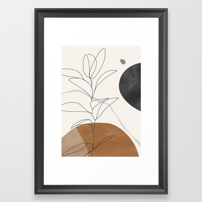 Abstract Art /Minimal Plant Framed Art Print - Image 0