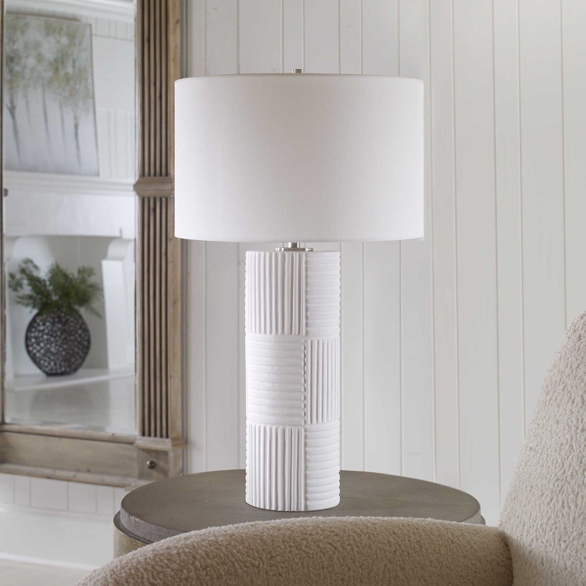 Patchwork White Table Lamp - Image 2