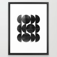 Black and White Mid Century Modern Op Art Framed Art Print - Image 0