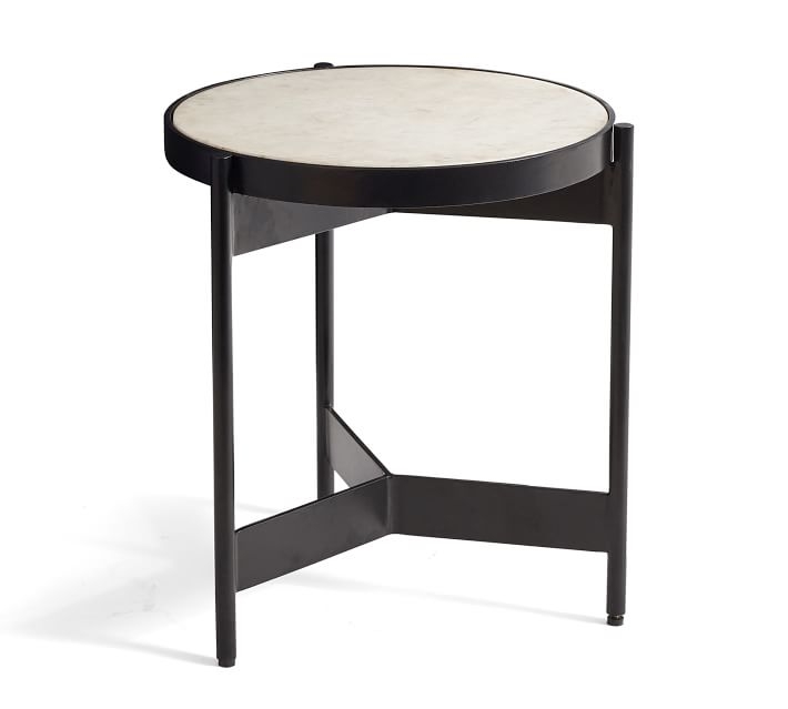 Warren 15" Round Marble End Table - Image 0