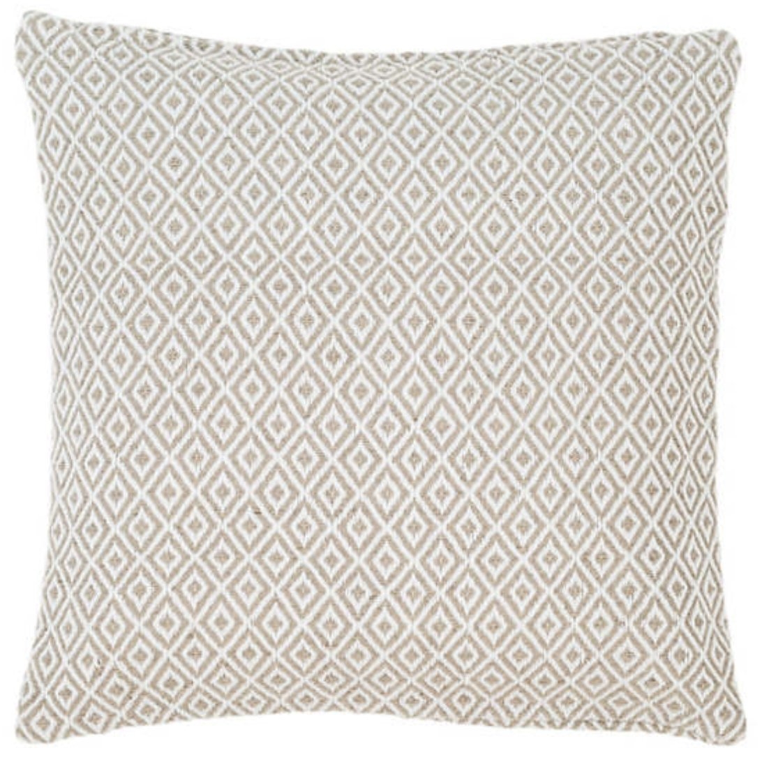 22" CRYSTAL PLATINUM/WHITE INDOOR/OUTDOOR PILLOW - Image 0