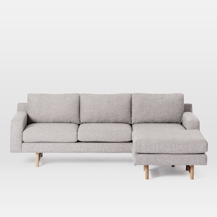 Eddy 3 Seater Flip Sectional, Deco Weave, Feather Gray - Image 4