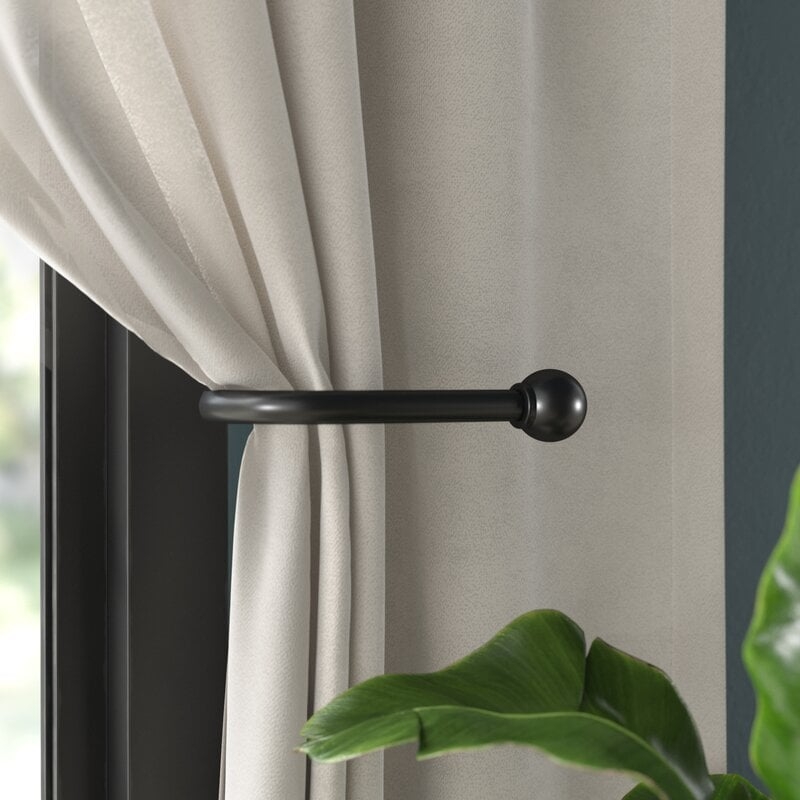 Whyalla Matte Black Drapery Curtain Holdback - Image 0